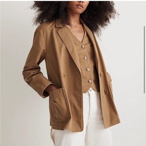 NEW🤎Madewell Sasha Chino Blazer in Khaki